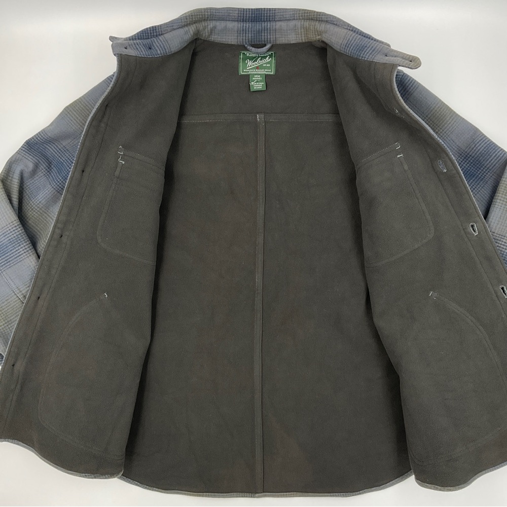 Woolrich West Ridge Cotton Fleece Shirt Jacket Shacket Chore Coat Gorpcore Men M - Picture 8 of 16